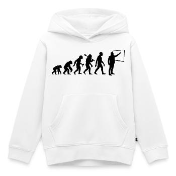 Lehrer Evolution Für Lehrer und Professoren - Kinder Premium Organic Hoodie - Weiß - Vorne - AI Model Kid Female (0cm)