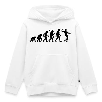 Bodybuilding Evolution Bodybuilder Muskelsport - Kinder Premium Organic Hoodie - Weiß - Vorne - AI Model Kid Female (0cm)