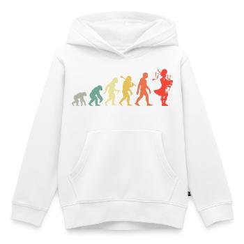 Retro Dudelsack Evolution Für Dudelsackspieler - Kinder Premium Organic Hoodie - Weiß - Vorne - AI Model Kid Female (0cm)