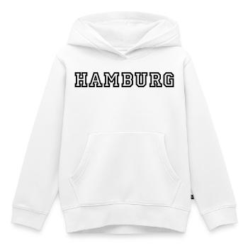 hamburg - Sweat Premium à capuche enfant bio - blanc - Devant - AI Model Kid Female (0cm)