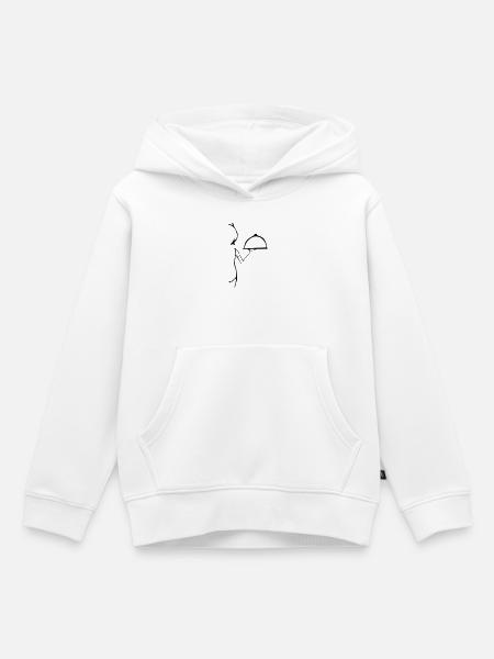 Restaurant, Crew, serveuse - Sweat Premium à capuche enfant bio - blanc