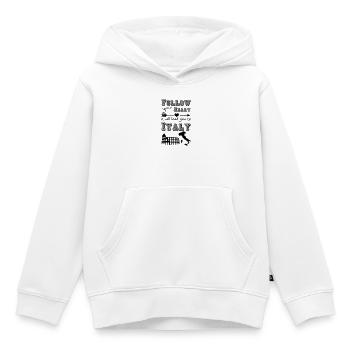 Heart leads you to Italy - Kids Premium Organic Hoodie - white - Front - AI Model Kid Female (0cm)