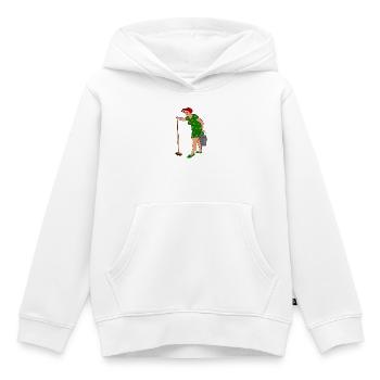 femme - Sweat Premium à capuche enfant bio - blanc - Devant - AI Model Kid Female (0cm)