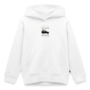 Defender 110 Black Christmas Light - Kinder Premium Organic Hoodie - Weiß - Vorne - AI Model Kid Female (0cm)
