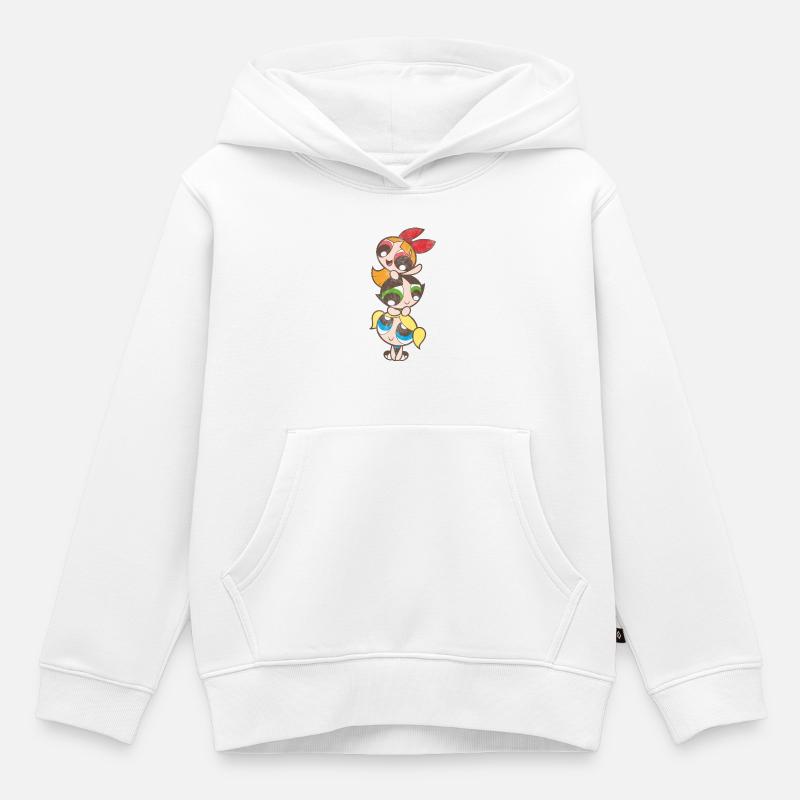 Les Supers Nanas Tour Des Filles - Sweat Premium à capuche enfant bio - blanc