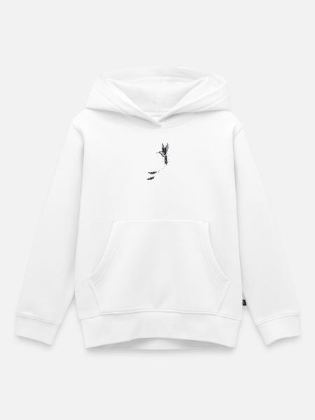 Geometrie der Kolibri-Federn - Kinder Premium Organic Hoodie - Weiß