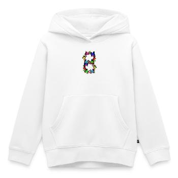 8th birthday - 8 years old - children - gift - Kids Premium Organic Hoodie - white - Front - AI Model Kid Female (0cm)