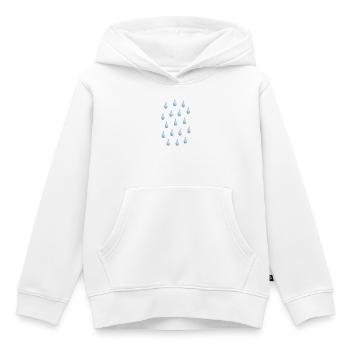 Gouttes de pluie - Sweat Premium à capuche enfant bio - blanc - Devant - AI Model Kid Female (0cm)