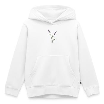 Lavendel - Kinder Premium Organic Hoodie - Weiß - Vorne - AI Model Kid Female (0cm)