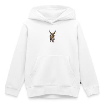 Donkey - Kids Premium Organic Hoodie - white - Front - AI Model Kid Female (0cm)