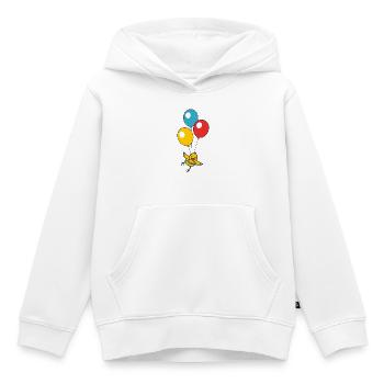 Poussin ballon - Sweat Premium à capuche enfant bio - blanc - Devant - AI Model Kid Female (0cm)
