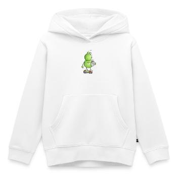 Müder Morgenmuffel Frosch I Verschlafen I Kaffee - Kinder Premium Organic Hoodie - Weiß - Vorne - AI Model Kid Female (0cm)