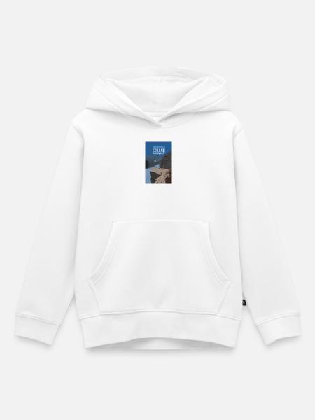 Preikestolen Norvège - Sweat Premium à capuche enfant bio - blanc