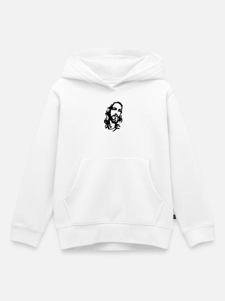 Christ - Sweat Premium à capuche enfant bio - blanc