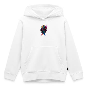 Chaman - Sweat Premium à capuche enfant bio - blanc - Devant - AI Model Kid Female (0cm)