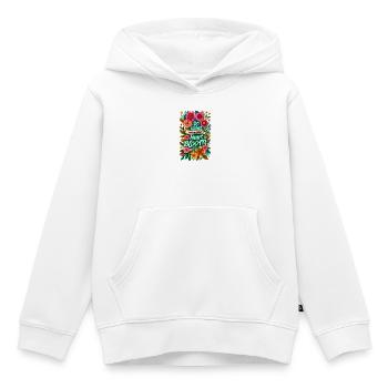 Faites ce qui fait fleurir votre cœur - Sweat Premium à capuche enfant bio - blanc - Devant - AI Model Kid Female (0cm)