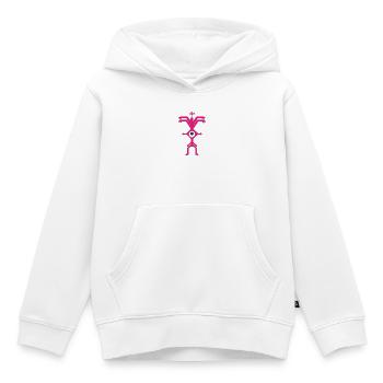ElectroParty Impression Psyclops Magenta Violette White - Sweat Premium à capuche enfant bio - blanc - Devant - AI Model Kid Female (0cm)