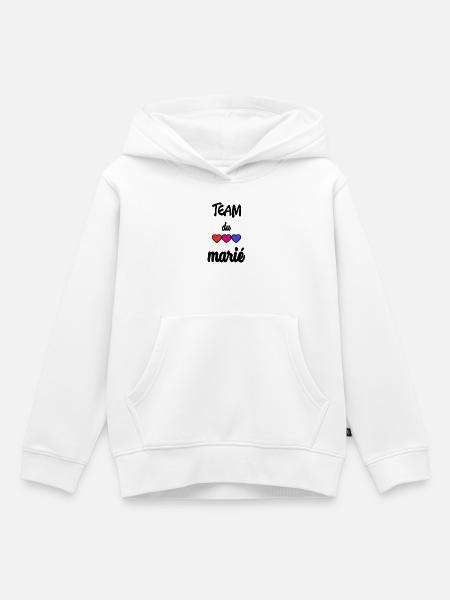 TEAM DU MARIE - Kinder Premium Organic Hoodie - Weiß