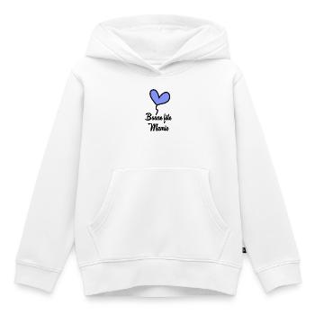 MAMIE - Sweat Premium à capuche enfant bio - blanc - Devant - AI Model Kid Female (0cm)
