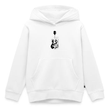 Ukulele - Kids Premium Organic Hoodie - white - Front - AI Model Kid Female (0cm)