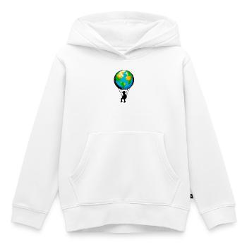 Planète Terre - Sweat Premium à capuche enfant bio - blanc - Devant - AI Model Kid Female (0cm)