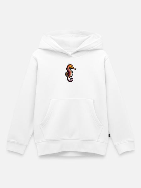Seepferdchen - Kinder Premium Organic Hoodie - Weiß