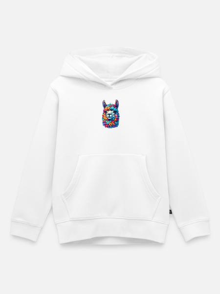 Alpaka - Kinder Premium Organic Hoodie - Weiß