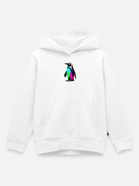 Pinguin - Kinder Premium Organic Hoodie - Weiß