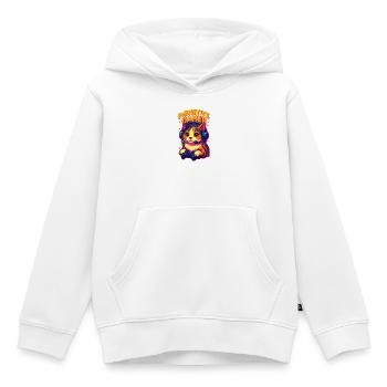 Lebhafte Gamer-Katze mit Headset, Love Cats - Kinder Premium Organic Hoodie - Weiß - Vorne - AI Model Kid Female (0cm)