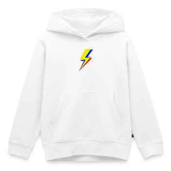 Geometric multicolor lightning bolt - Kids Premium Organic Hoodie - white - Front - AI Model Kid Female (0cm)