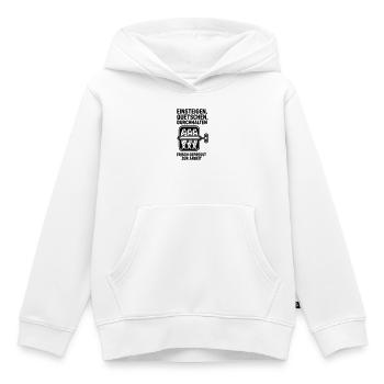 Fraîchement pressé au travail Les délices des transports en commun - Sweat Premium à capuche enfant bio - blanc - Devant - AI Model Kid Female (0cm)