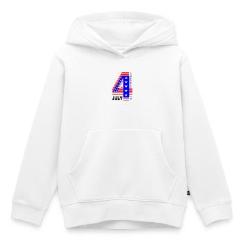 4. Juli Flagge Sterneband US-Unabhängigkeitstag - Kinder Premium Organic Hoodie - Weiß - Vorne - AI Model Kid Female (0cm)