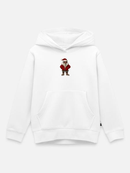 Truthahn Weihnachten Winter - Kinder Premium Organic Hoodie - Weiß
