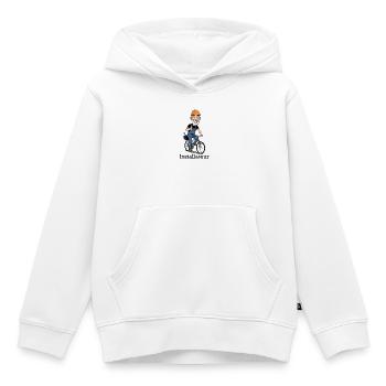 Bauarbeiter Fahrradheld - Kinder Premium Organic Hoodie - Weiß - Vorne - AI Model Kid Female (0cm)