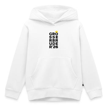 Big Brother 2026 Crown Pregnancy Baby - Kids Premium Organic Hoodie - white - Front - AI Model Kid Female (0cm)