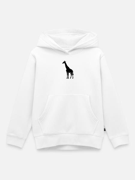 Giraffe - Kinder Premium Organic Hoodie - Weiß