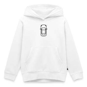 Voiture - Sweat Premium à capuche enfant bio - blanc - Devant - AI Model Kid Female (0cm)