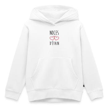 Zinnhochzeit 10 Jahre Hochzeit - Kinder Premium Organic Hoodie - Weiß - Vorne - AI Model Kid Female (0cm)
