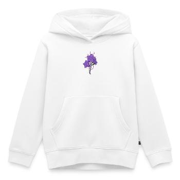 Blume lila mit pink lila Aspekten - Kinder Premium Organic Hoodie - Weiß - Vorne - AI Model Kid Female (0cm)
