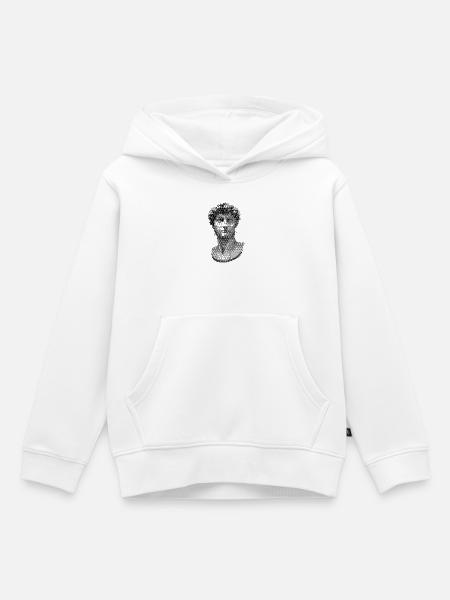 Michelangelo-David-Skulpturendesign - Kinder Premium Organic Hoodie - Weiß