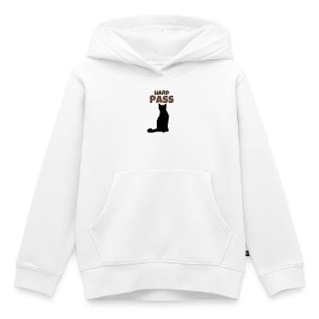 Pass catégorique Introverti drôle Chat noir rétro - Sweat Premium à capuche enfant bio - blanc - Devant - AI Model Kid Female (0cm)