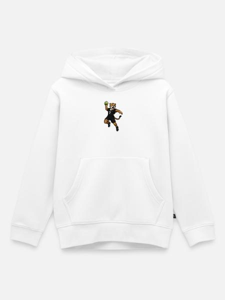 Jaguar Spieler mit Ball 7 - Kinder Premium Organic Hoodie - Weiß