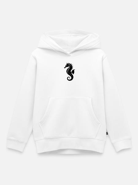 Seepferdchen - Kinder Premium Organic Hoodie - Weiß
