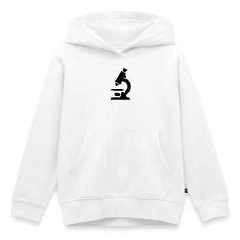 Microscope Black Science Symbol Gift - Kids Premium Organic Hoodie - white - Front - AI Model Kid Female (0cm)