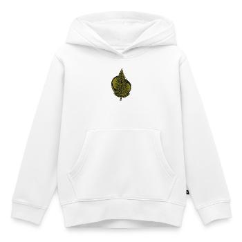 Minimal Forest Symbol, Streetwear de la nature - Sweat Premium à capuche enfant bio - blanc - Devant - AI Model Kid Female (0cm)