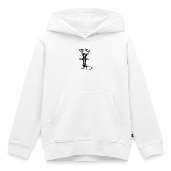Grand Rat Câlin - Sweat Premium à capuche enfant bio - blanc - Devant - AI Model Kid Female (0cm)