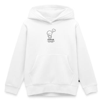 Oopsie – I Said Something Weird | Social Mood - Kinder Premium Organic Hoodie - Weiß - Vorne - AI Model Kid Female (0cm)