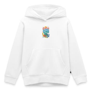 Endlich Schulkind – bunte Schultasche - Kinder Premium Organic Hoodie - Weiß - Vorne - AI Model Kid Female (0cm)
