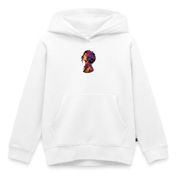 Butterfly Blossoms Wreath - Kids Premium Organic Hoodie - white - Front - AI Model Kid Female (0cm)