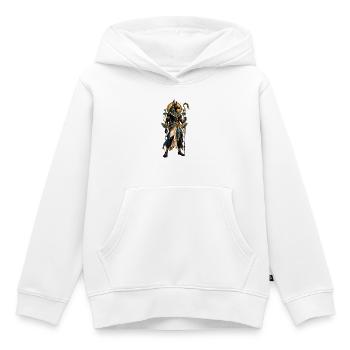 Anubis im Goldenen Gewand - Kinder Premium Organic Hoodie - Weiß - Vorne - AI Model Kid Female (0cm)